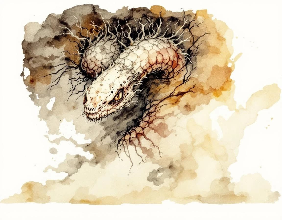 Cockatrice conversion watercolor plate