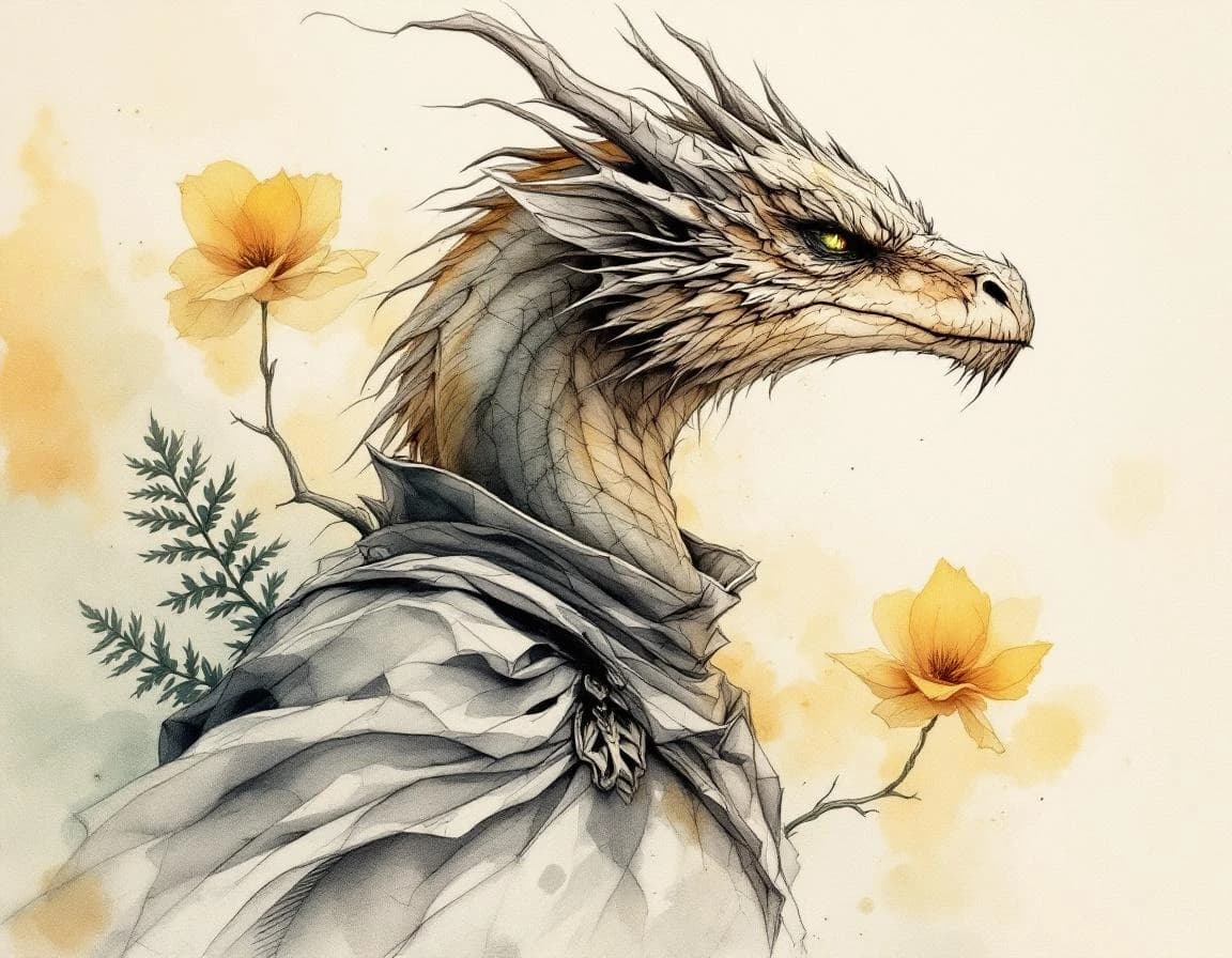 Demon conversion watercolor plate
