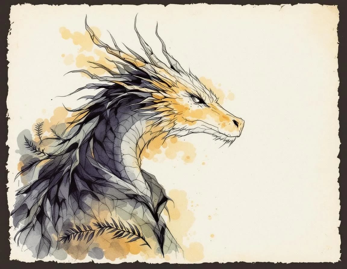 Dragon conversion watercolor plate
