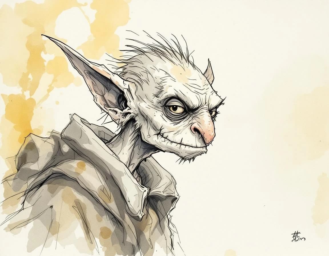 Gnoll conversion watercolor plate