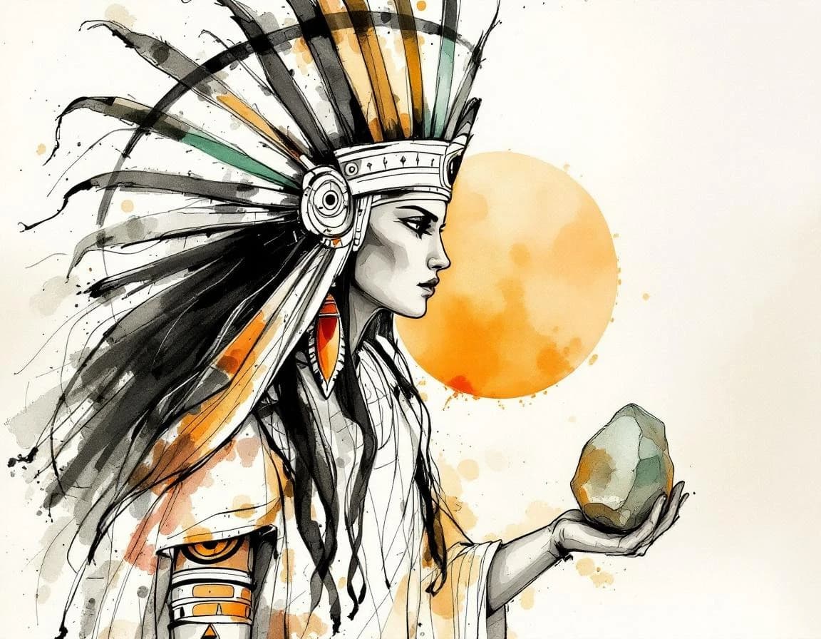 Sumerischer Götternamen-Generator · Aquarelltafel für die Weitergabe