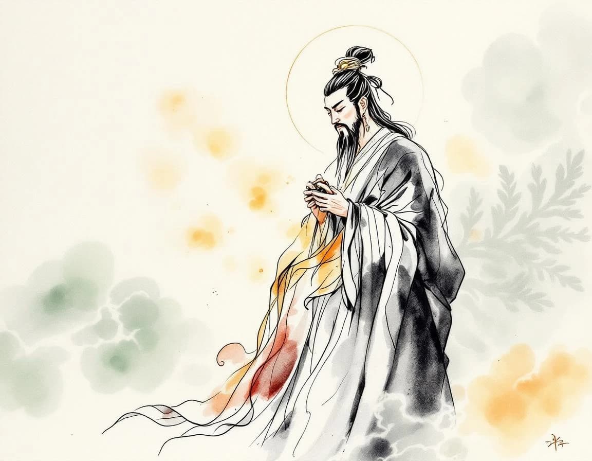 Chinese God Name Generator watercolor plate