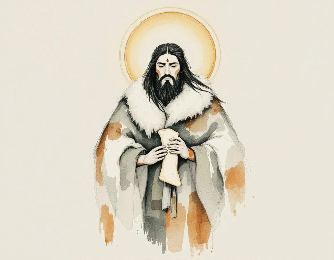 Hinduistischer Götternamen-Generator · Aquarelltafel für die Weitergabe