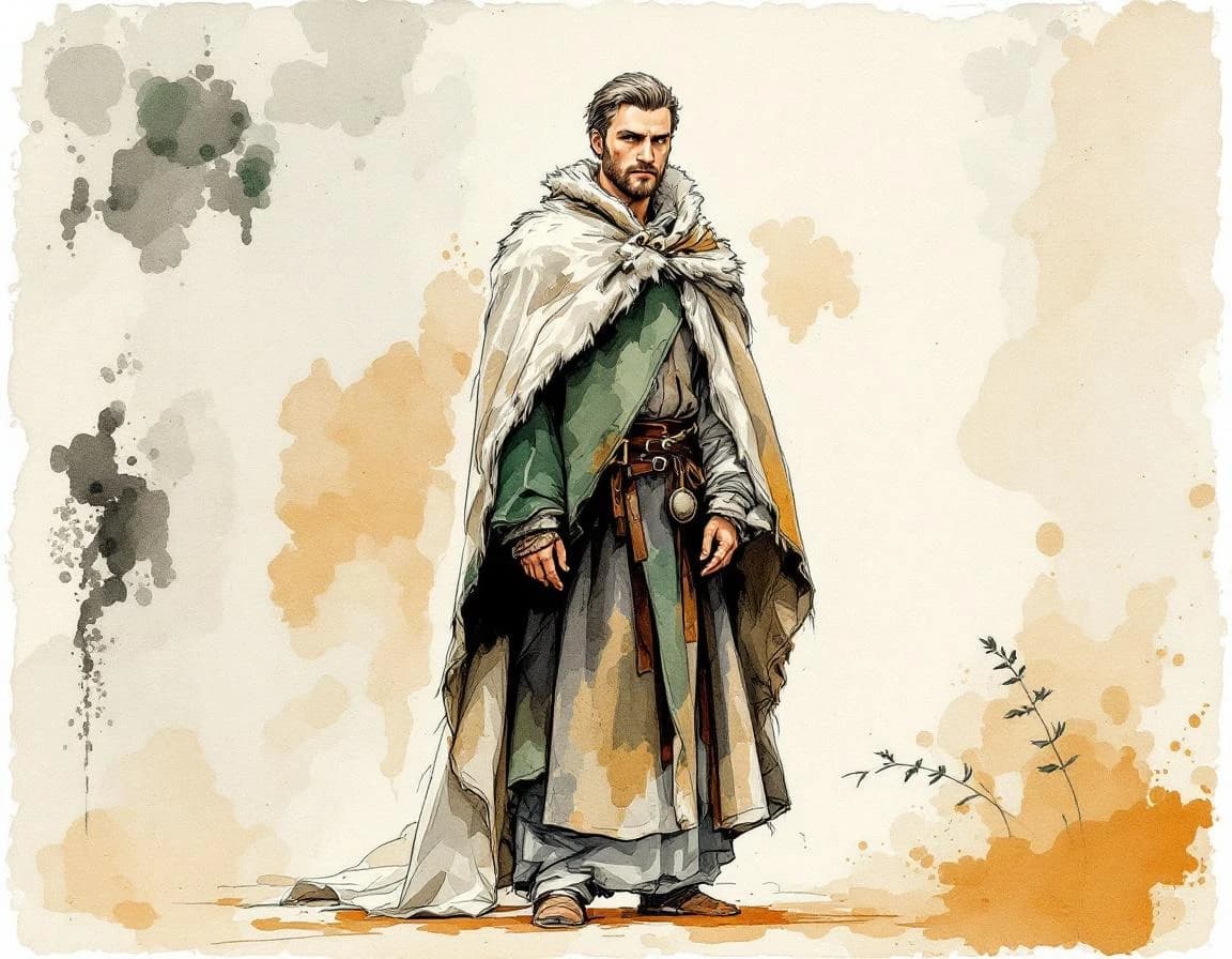 Old Norse conversion watercolor plate