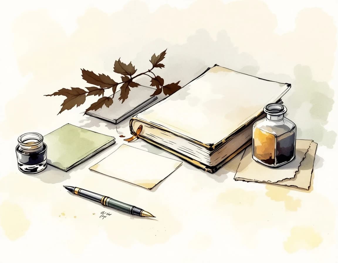 Pen Name Generator conversion watercolor plate