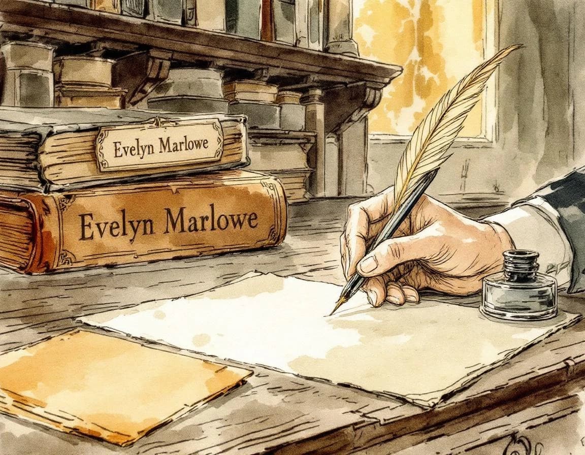 Historienroman-Pseudonym-Generator – Aquarelltafel