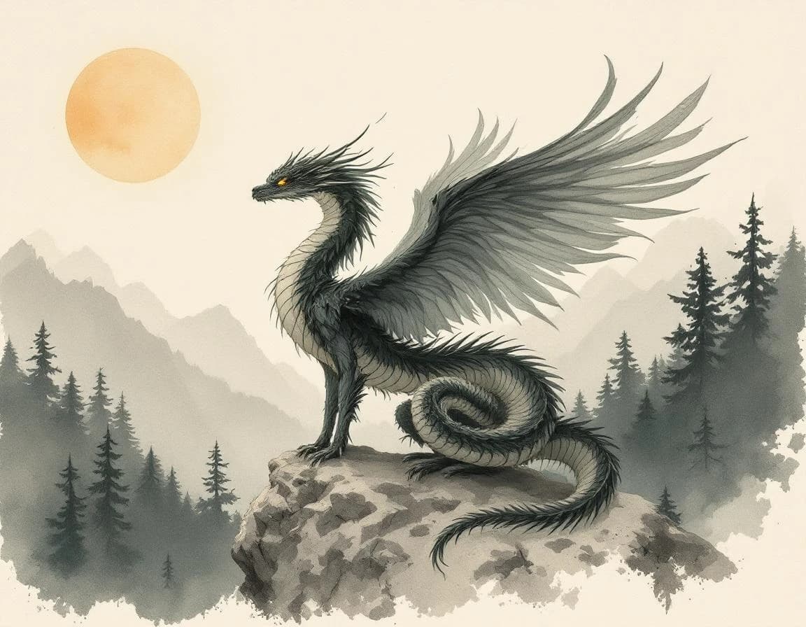 Mythical Species Generator watercolor plate