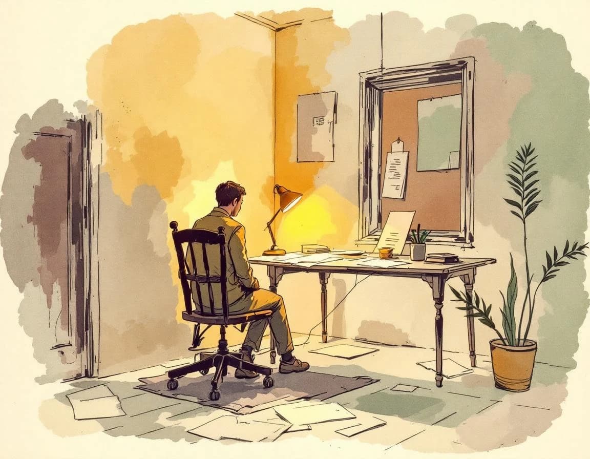 Mystery KI-Buchgenerator – Aquarelltafel