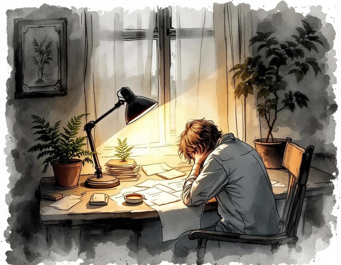 Mystery KI-Romanwerkzeug – Aquarelltafel