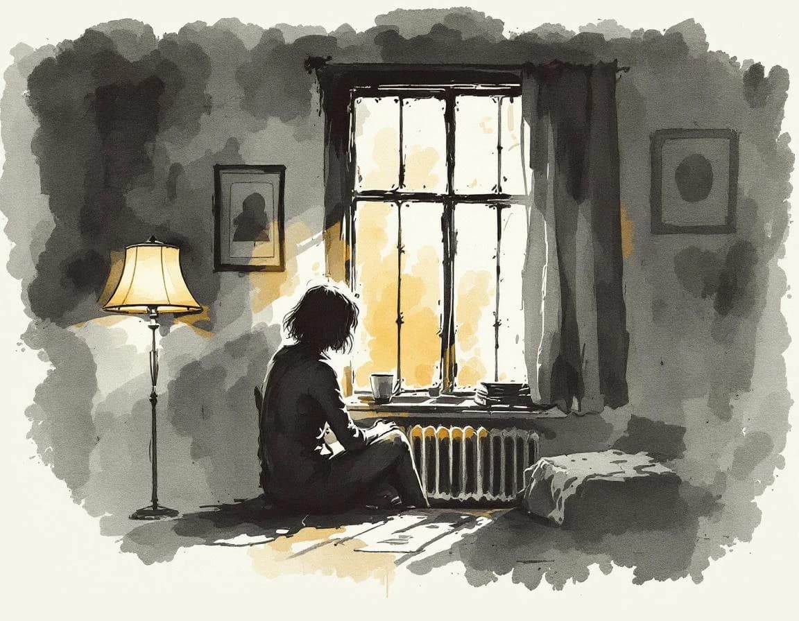 Horror KI-Story-Generator – Aquarelltafel
