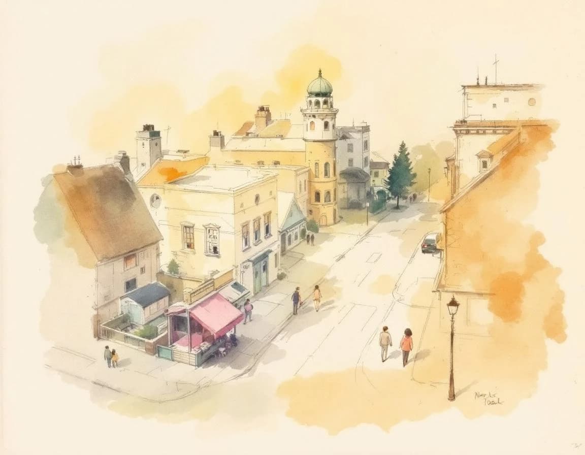 Freizeitpark-Namensgenerator · Aquarelltafel für die Weitergabe