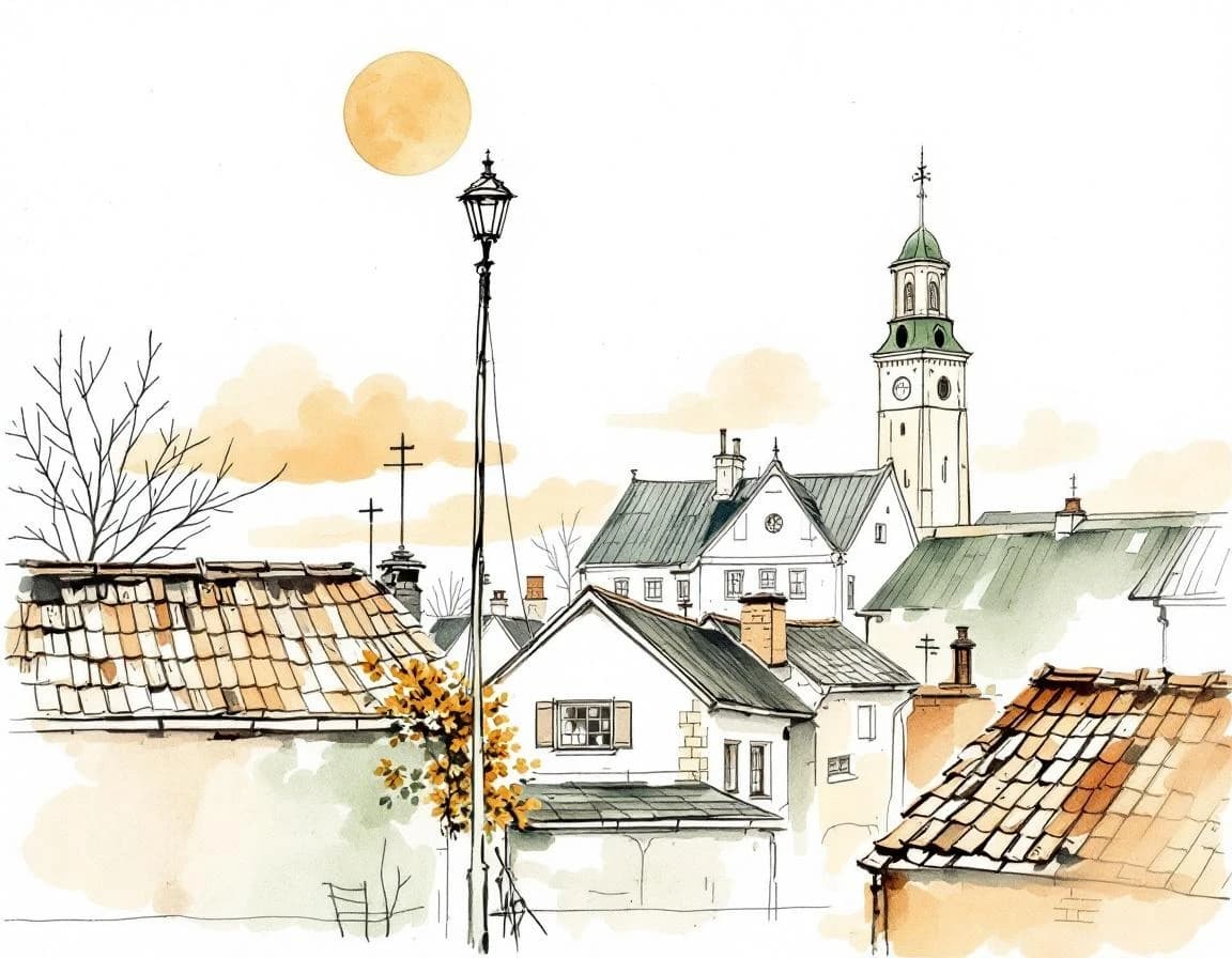 Country Generator conversion watercolor plate