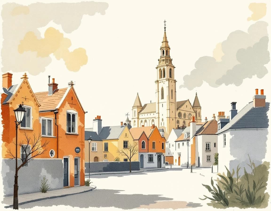Headquarters Generator conversion watercolor plate