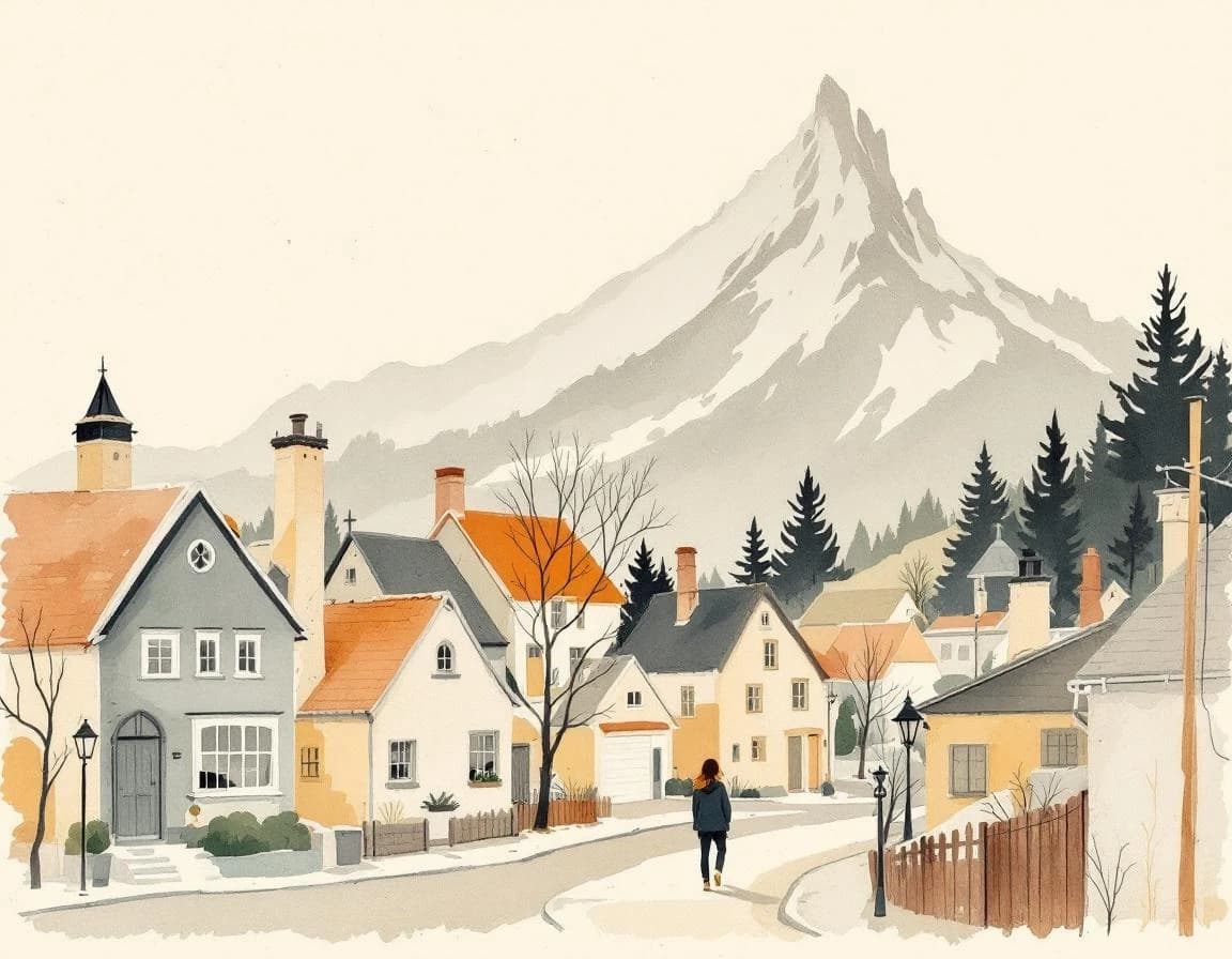 Mountain Name Generator conversion watercolor plate