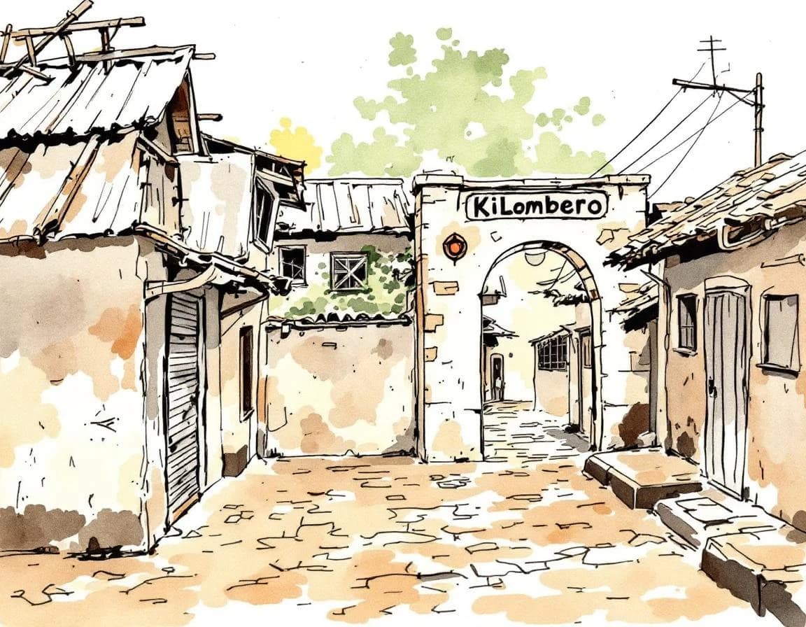 African Towns (North) Generator conversion watercolor plate