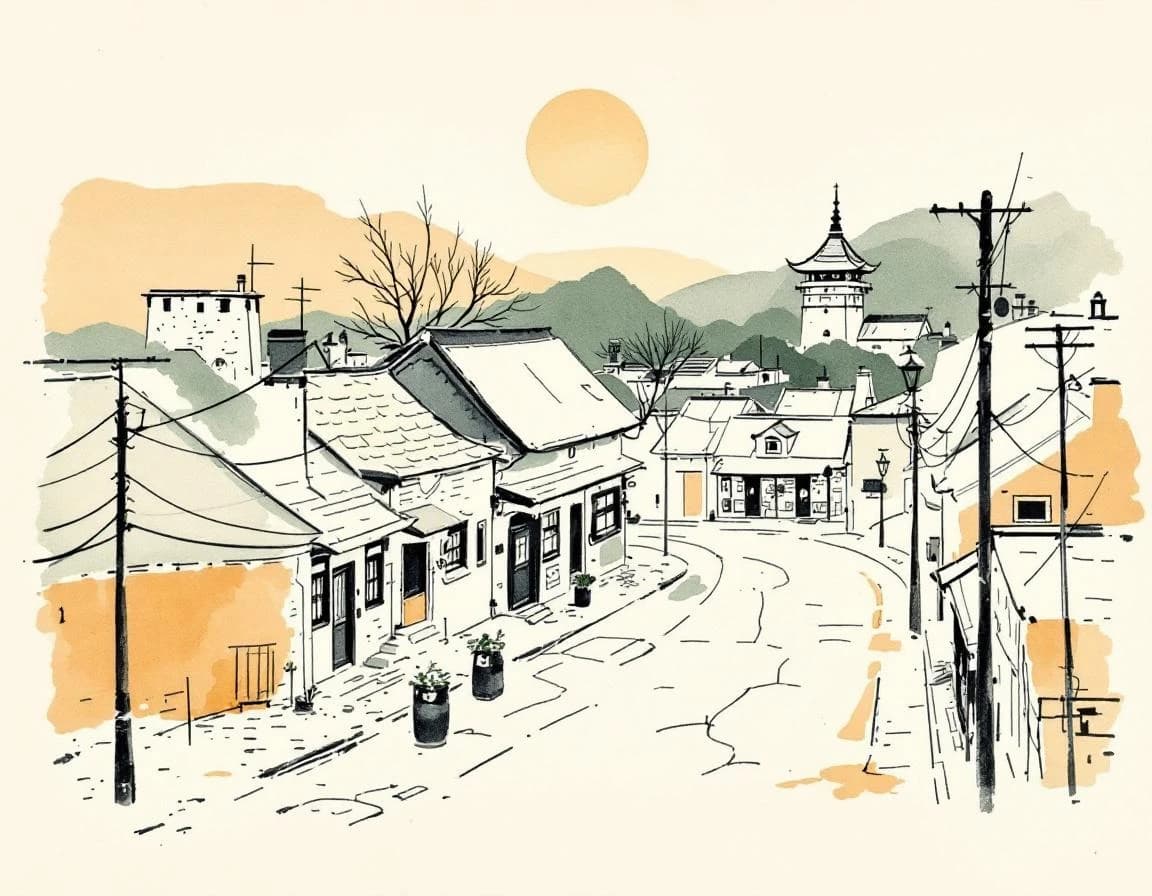 Ortsnamen-Generator für den Himalaya-Raum · Aquarelltafel für die Weitergabe