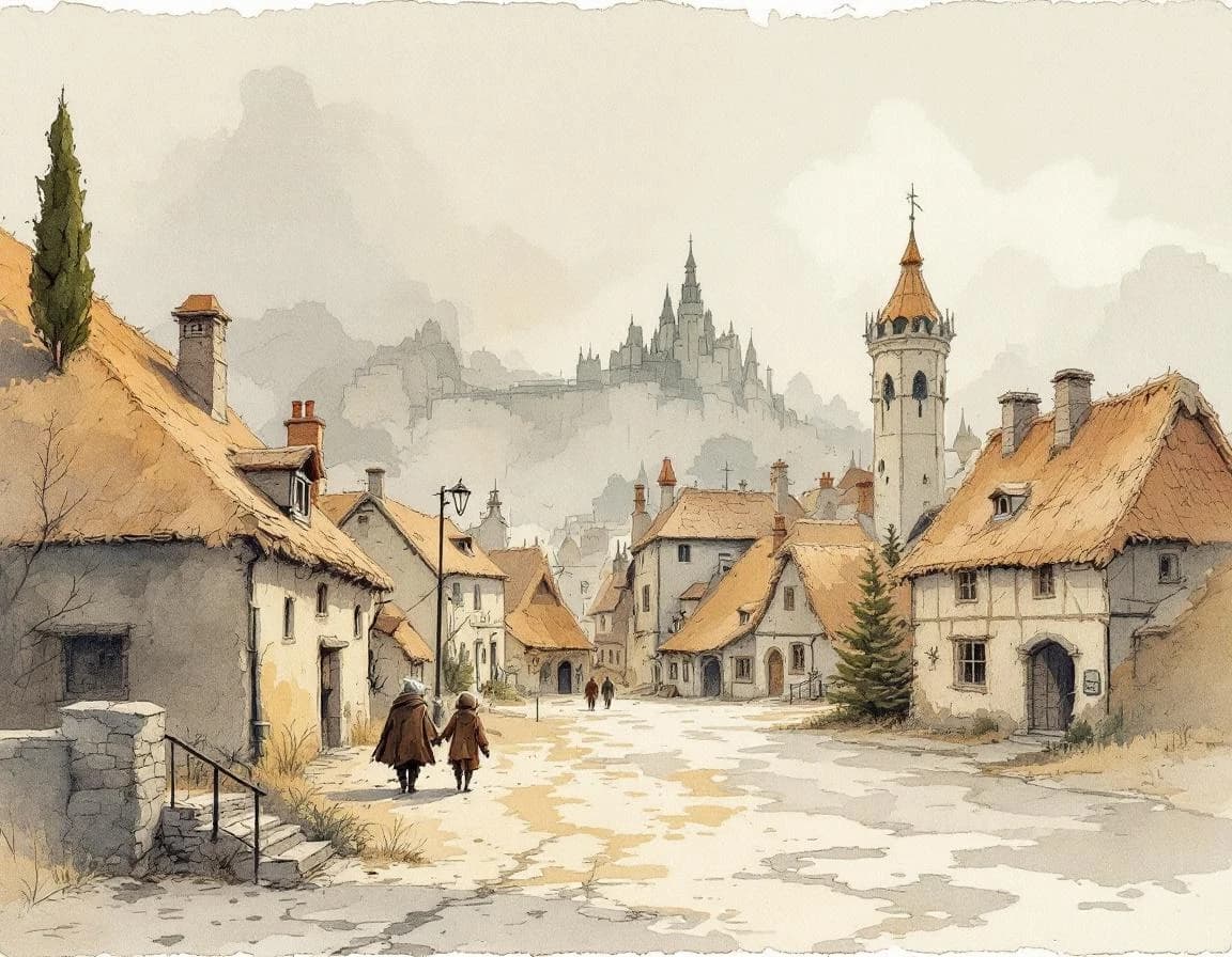 Namensgenerator für Geisterstädte · Aquarelltafel für die Weitergabe