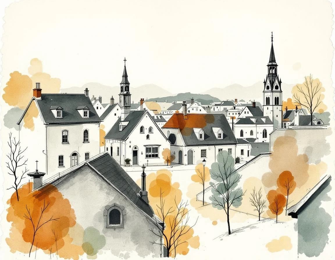 Ortsnamen-Generator für den Süden Südamerikas · Aquarelltafel für die Weitergabe