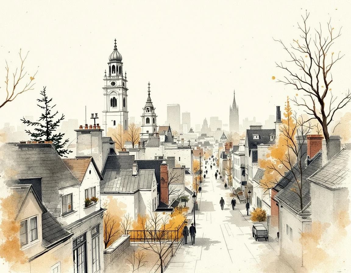 Town Names Generator conversion watercolor plate