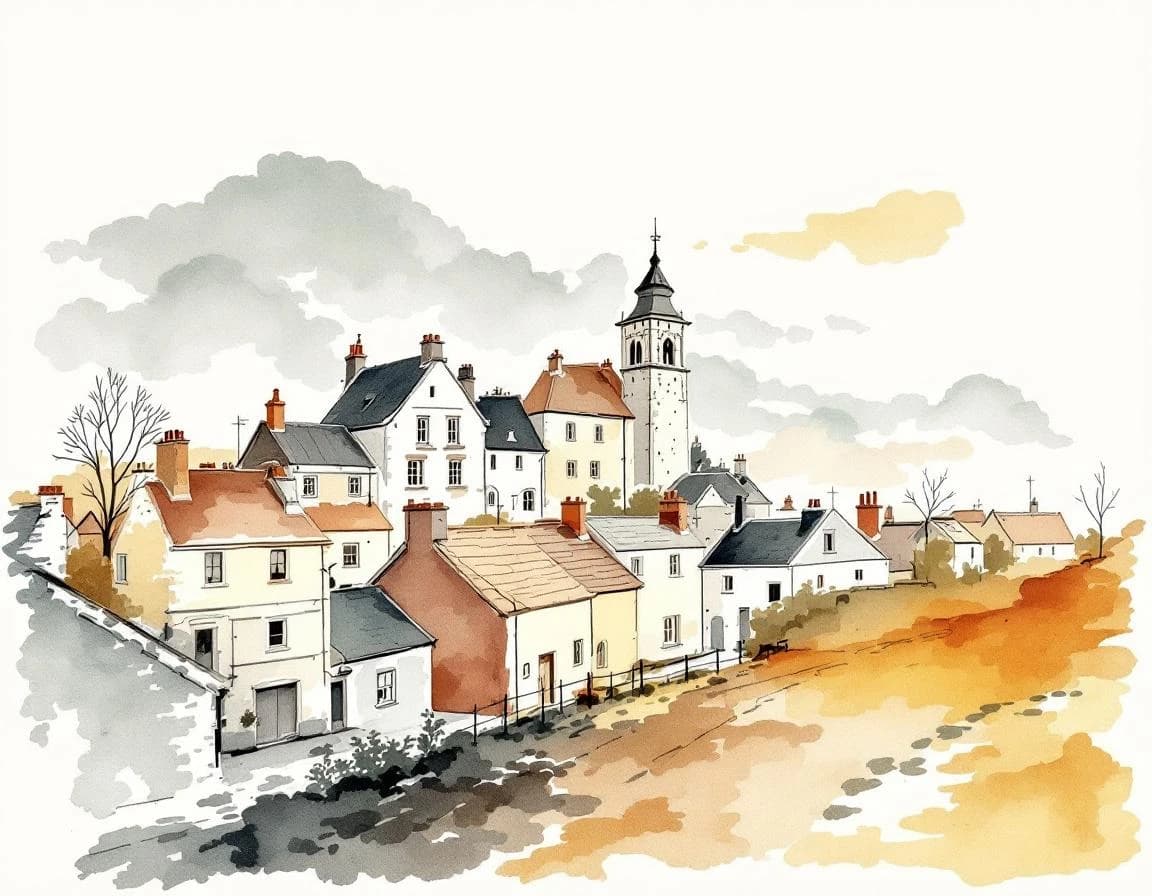 Namensgenerator für utopische Städte · Aquarelltafel für die Weitergabe