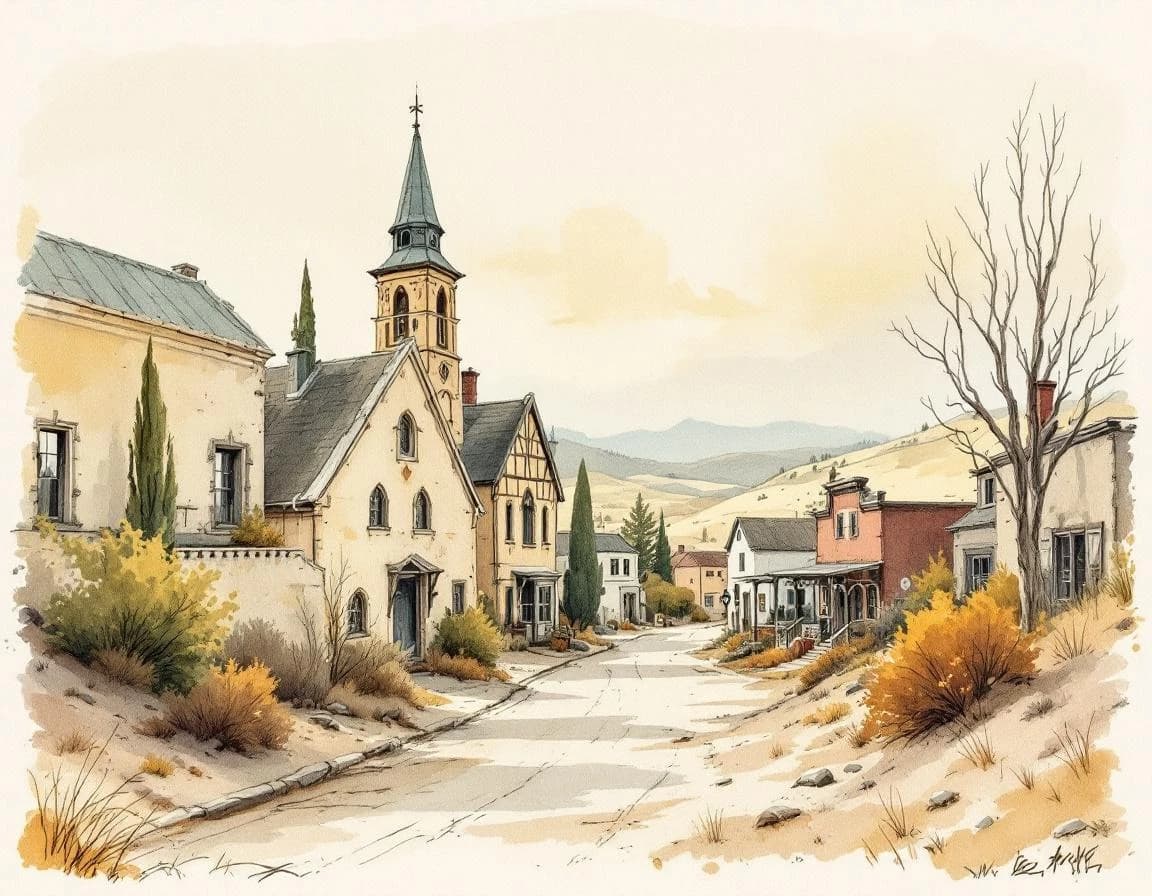 Ortsnamen-Generator für Wikinger-Siedlungen · Aquarelltafel für die Weitergabe